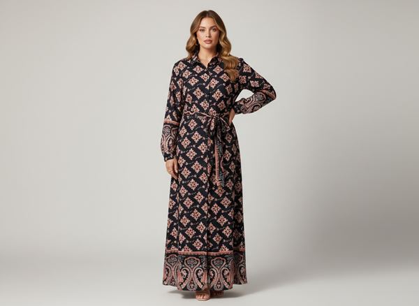 Picture of PLUS SIZE MAXI SHIRT DRESS